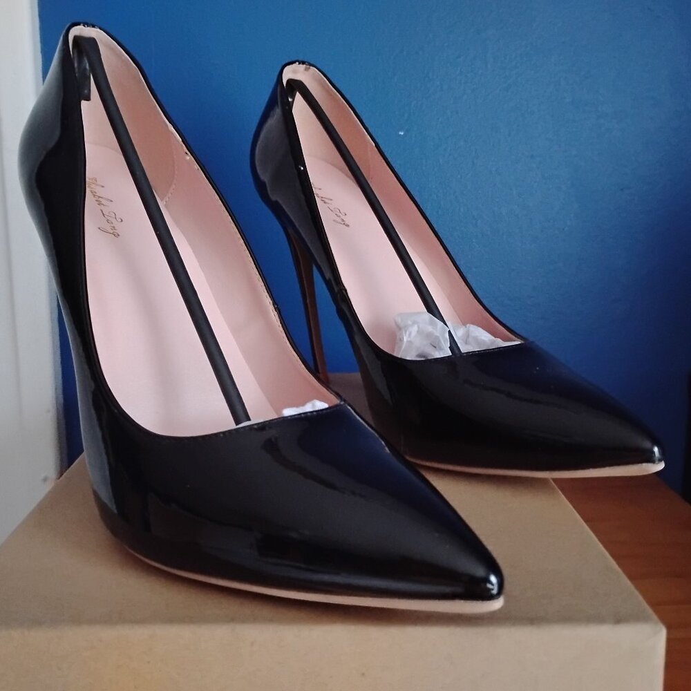 Elisabet Tang black high heel stiletto pumps sz 12